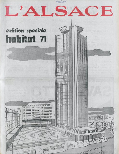 Edition spéciale habitat 71, cover of the newspaper l’Alsace, 11 March 1971, Municipal library of Mulhouse