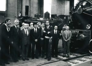 Visite du président Mitterrand au musée, 1982