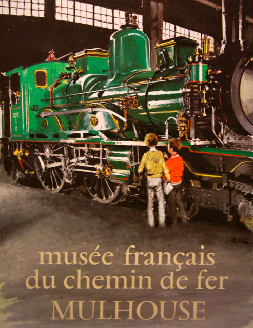 A. Brenet, French Railways Museum, Mulhouse, poster, 1971, Cité du Train collection