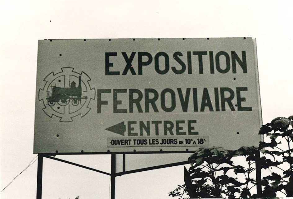 Anonyme, Panneau d’entrée de l’exposition transitoire de Mulhouse-Nord, 1er septembre 1971, Collection Cité du Train