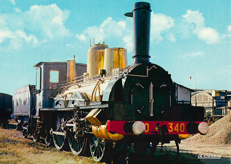 Forquenot no 340 P.O. locomotive (1882), postcard, photograph: M. Lamarche, éditions La Cigogne, Cité du Train collection