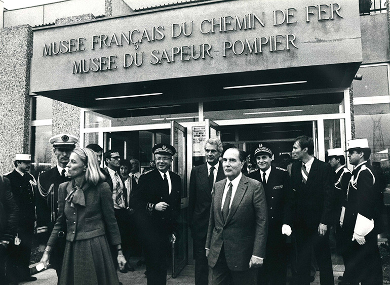 Anonyme, Venue du président François Mitterrand, photographie, 30 septembre 1982, Collection Cité du Train