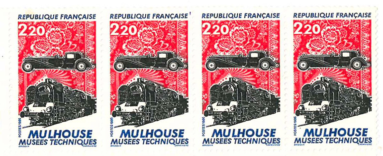 The first stamp with the museums of Mulhouse