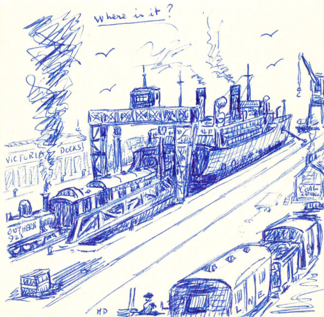 Michel Doerr, Where is it? , drawing, n.d., Cité du Train collection