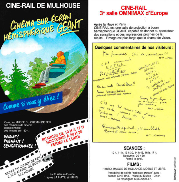 Advertising leaflet for the Ciné-Rail, September 1989, Cité du Train collection