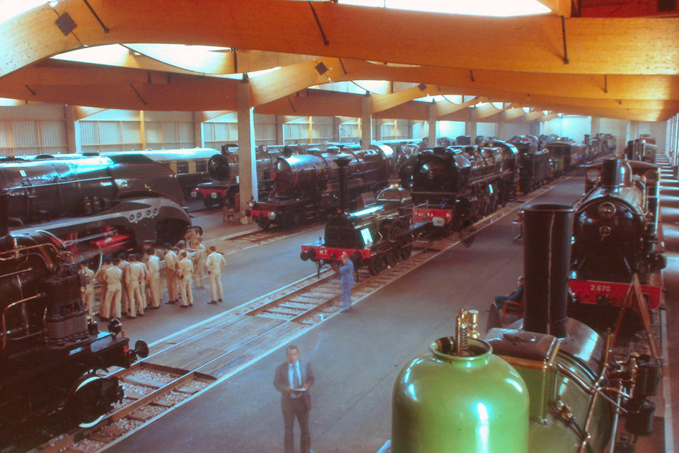 Michel Lamarche, Intérieur du Musée Français du Chemin de fer, photographie, 1976, Collection Cité du Train
