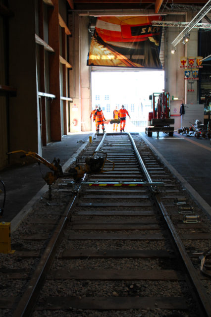 Thomas Meyer, Travaux de réaménagement de la Voie 12 de la Cité du Train, Photographie, 05 mai 2021, Collection Cité du Train