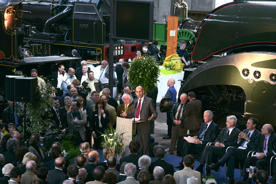 Anonyme, Inauguration du nouveau bâtiment de la Cité du Train, Photographies, 14 avril 2005, Collection Cité du Train