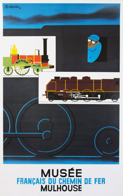 P. Fix-Masseau, Musée Français du Chemin de Fer, Mulhouse, Affiche de promotion du musée, 1989, Collection Cité du Train